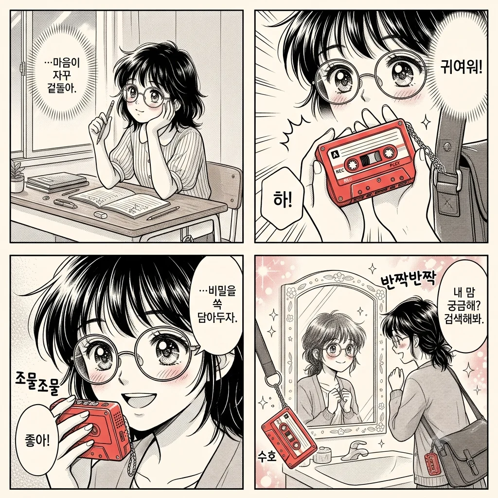 모든 레트로 녹음 미니 카세트 키링 음성 레코더 테이프 키홀더 가방 꾸미기 백꾸
